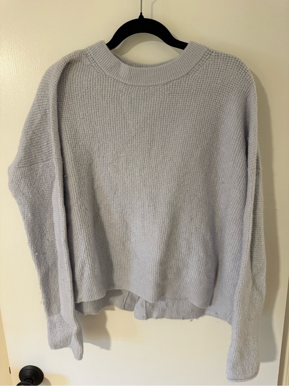 Women's Light Blue Crewneck Knit Sweater